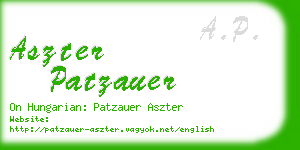 aszter patzauer business card